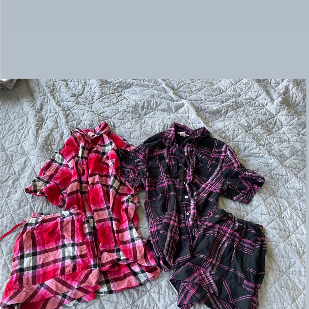 Set of two Victoria Secret Plaid Short Set